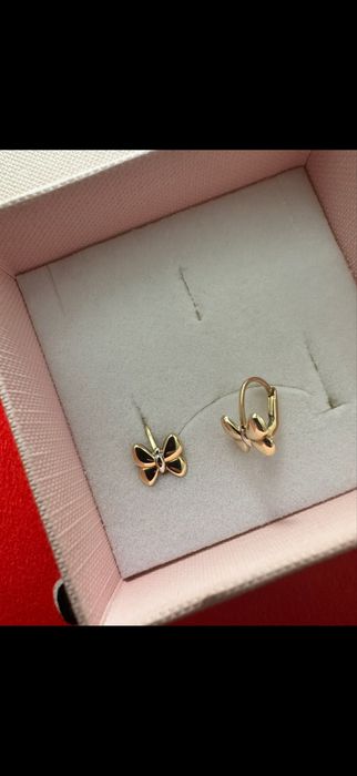 Cercei bebe aur 14k noi Lilu Fluturasi