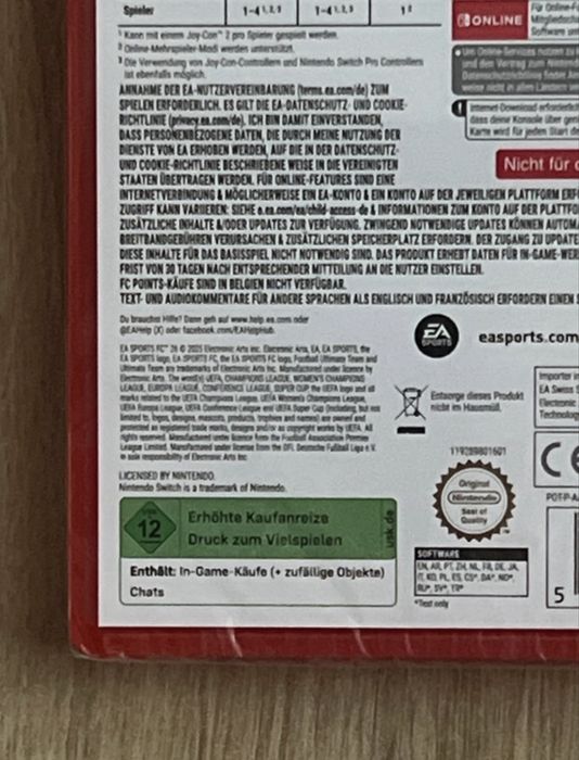 Fc26 Nintendo Switch 2 ( nou, sigilat)