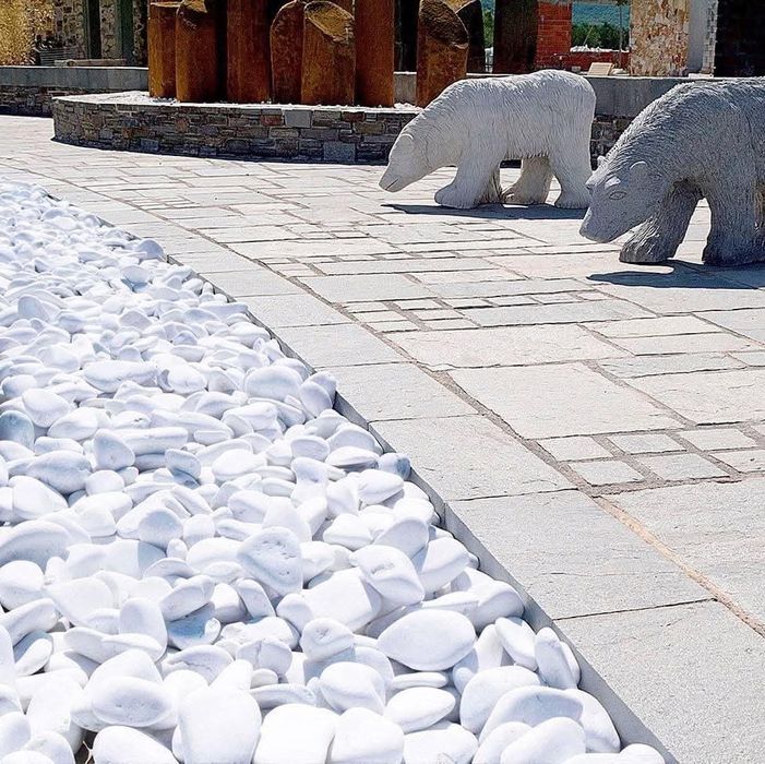 Piatra decorativa marmura alba spartă sau rontujita