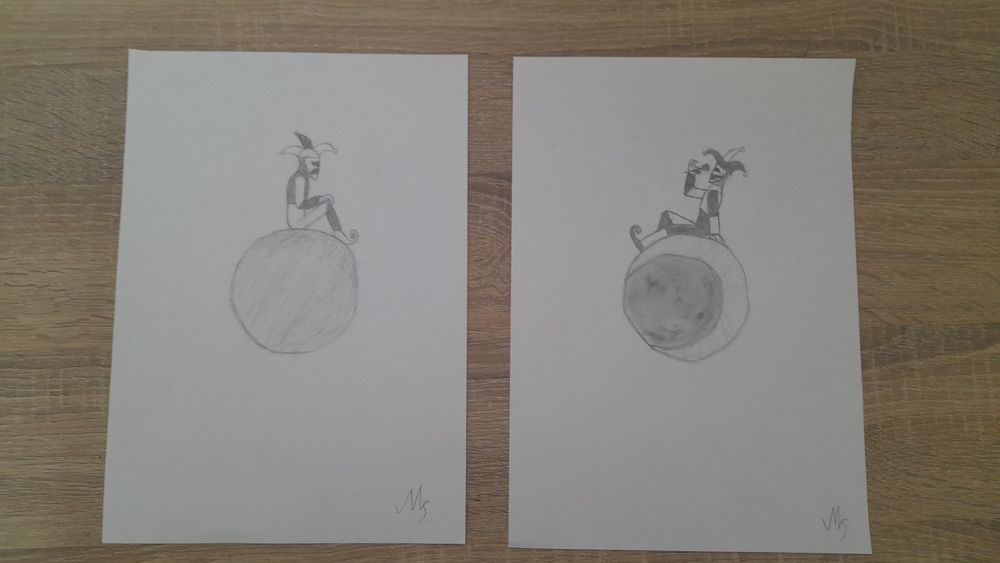 Portrete din creion cu bufoni