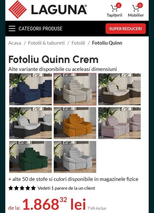 Fotoliu Laguna Quinn NOU