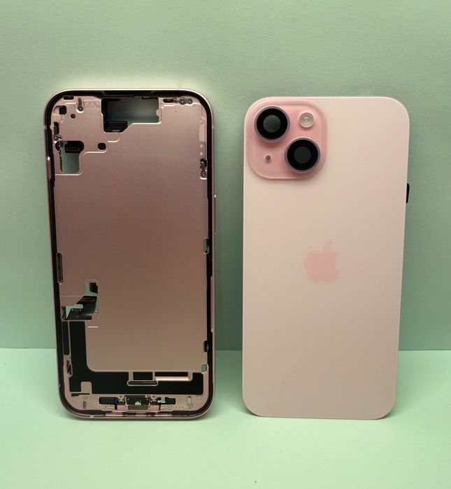 iPhone 15 Rose Roz rama carcasa mijloc enclosure frame sticla spate