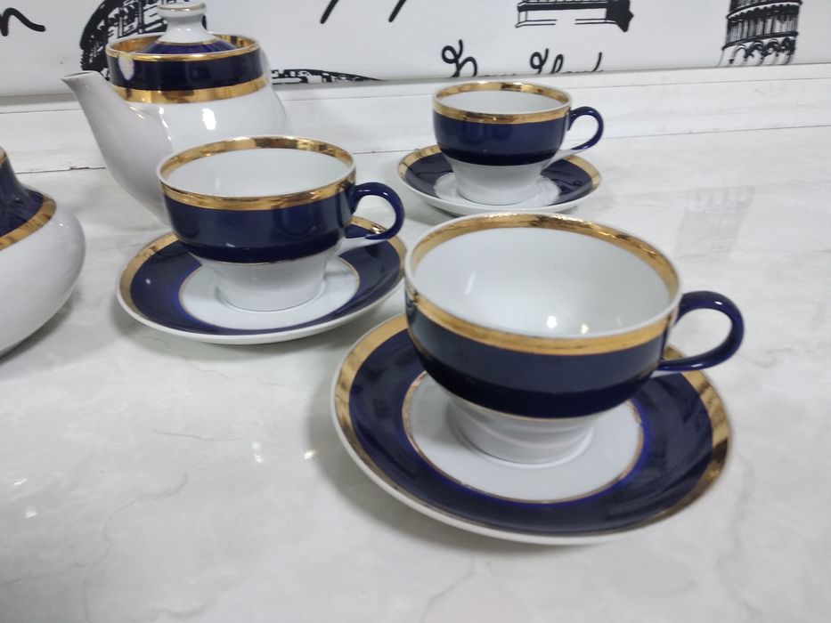 Продам чайный сервиз кобальт