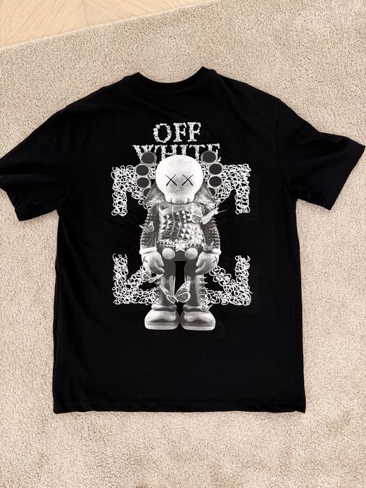 Tricou off-white negru L