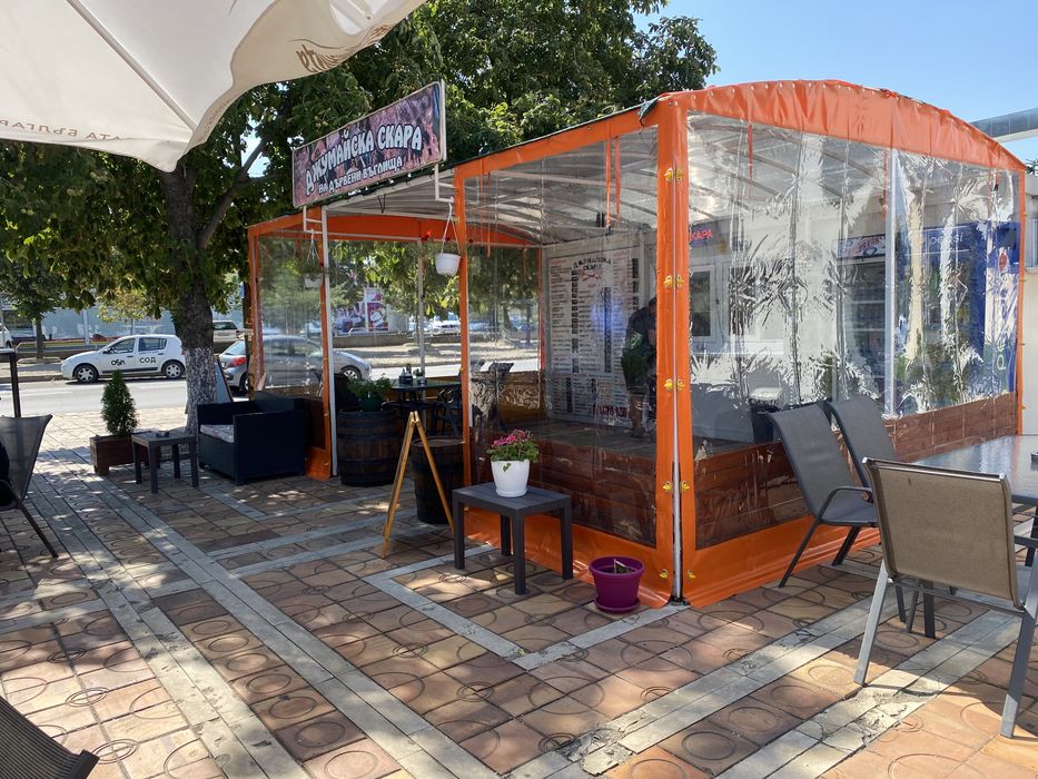 Ветроупорни завеси PVC винил ветробрани прегради тенти найлони барбекю