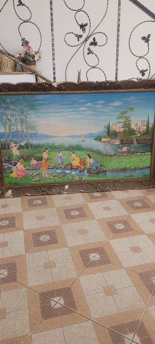 Tablou pictat pe pânză  vechi