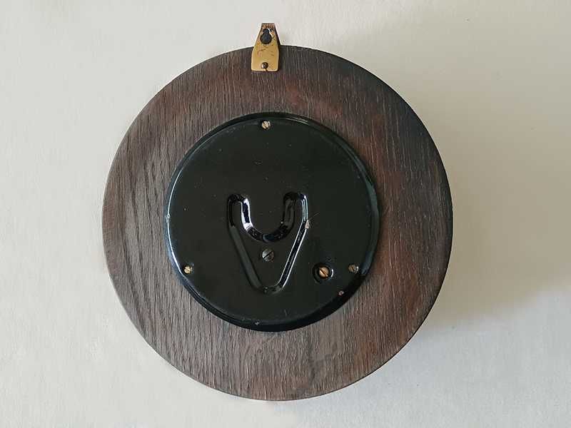 Немски барометър със термометър дърворезба / барометър - Fischer