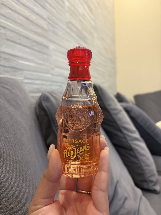 Versace red jeans