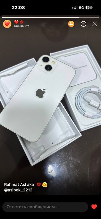 Iphone 13  holat orqa kirishka singan faqat