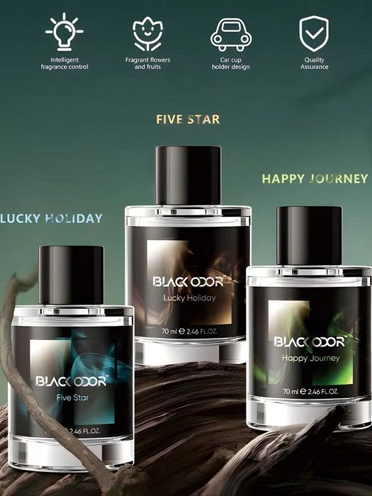 BLACK ODOR Aroma diffuzeri avtomobil havo spreyi 3 xil hidli