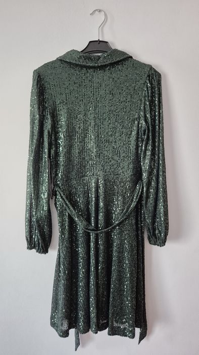 Rochie DKNY verde smarald cu paiete – mărime 36