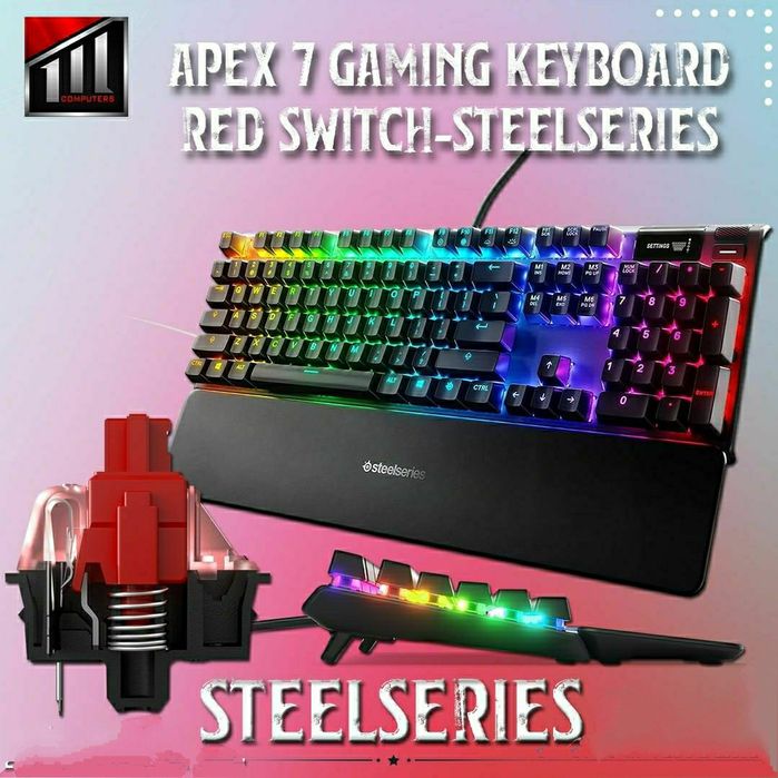 Steelseries APEX 7 СКИДКА (Свитчи Red) Механическая Клавиатура 1шт