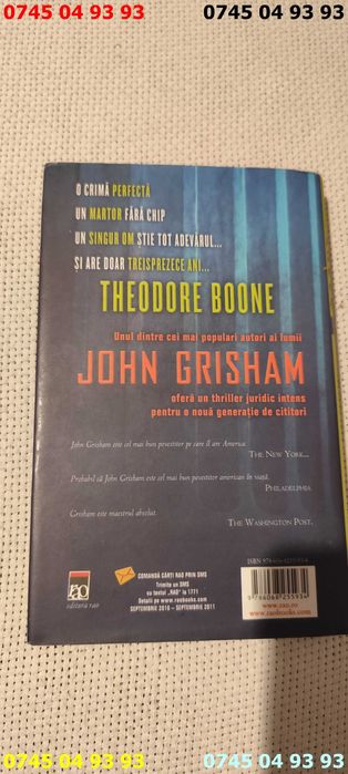 carte carti THEODORE BOONE Pustiul avocat de John Grisham