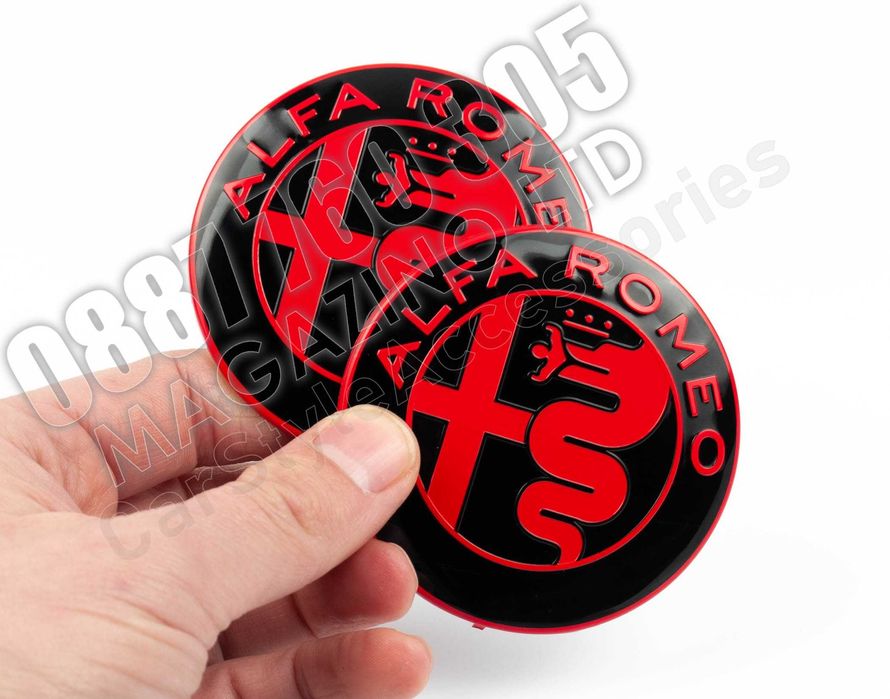 2 бр. Емблеми Алфа Ромео Предна и Задна 147, 156, 159, Brera, Mito