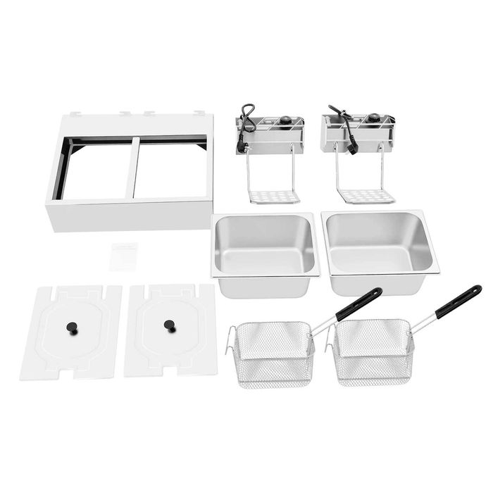 friteuza fripteuza friptoza electrica 2x10 litri inox restaurant noua sigilata