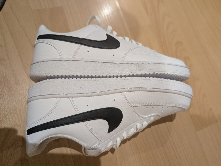 Nike Court Vision Low Next Nature, Alb, Negru