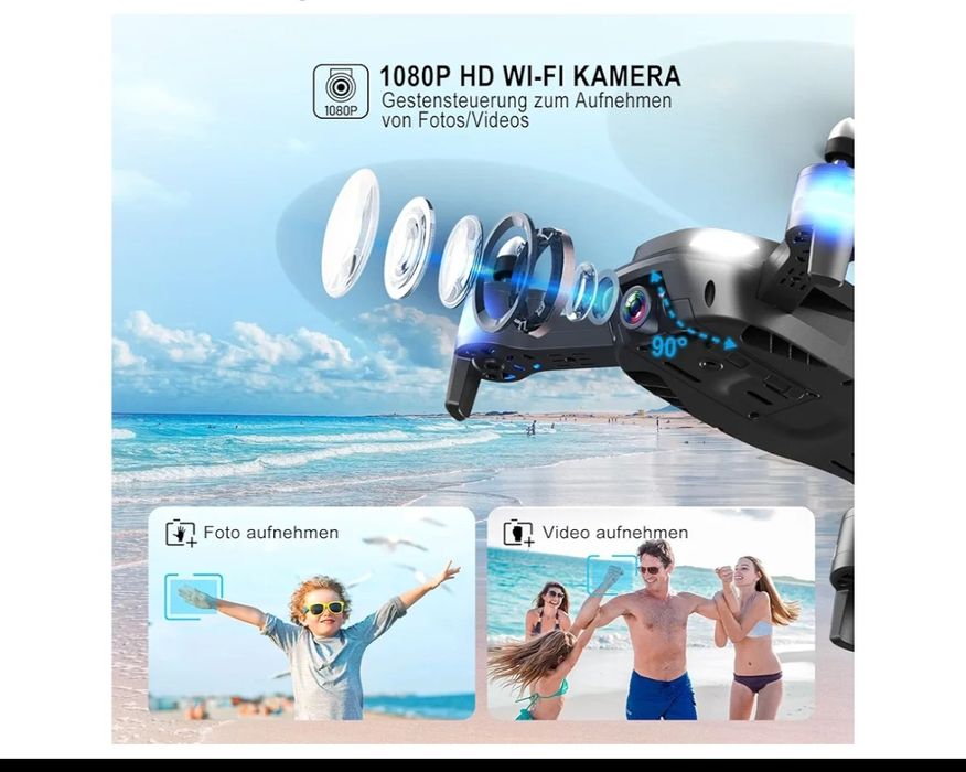 Drona WipKviey T26 Astronaut Quadcopter 1080hd camera