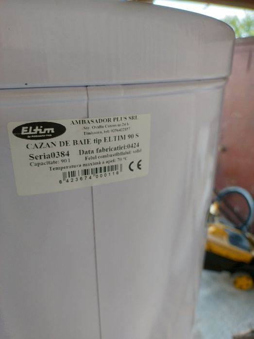 Cazan de baie,boiler pe lemne 90l