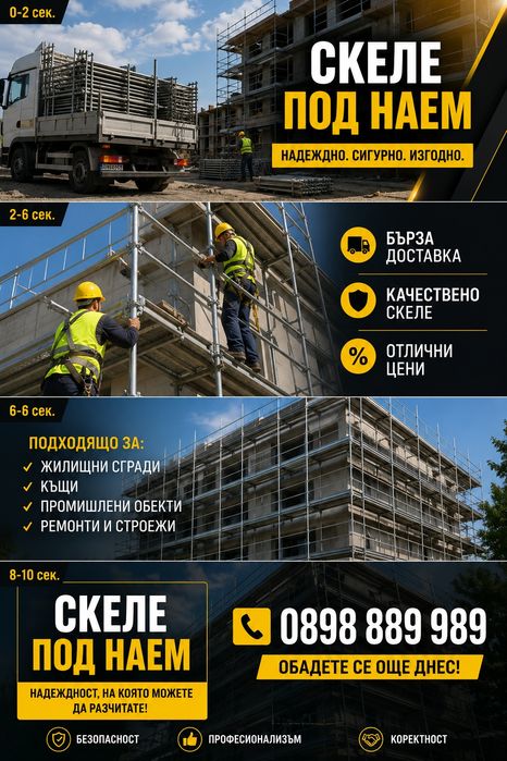 Скеле под наем 2 евро м2