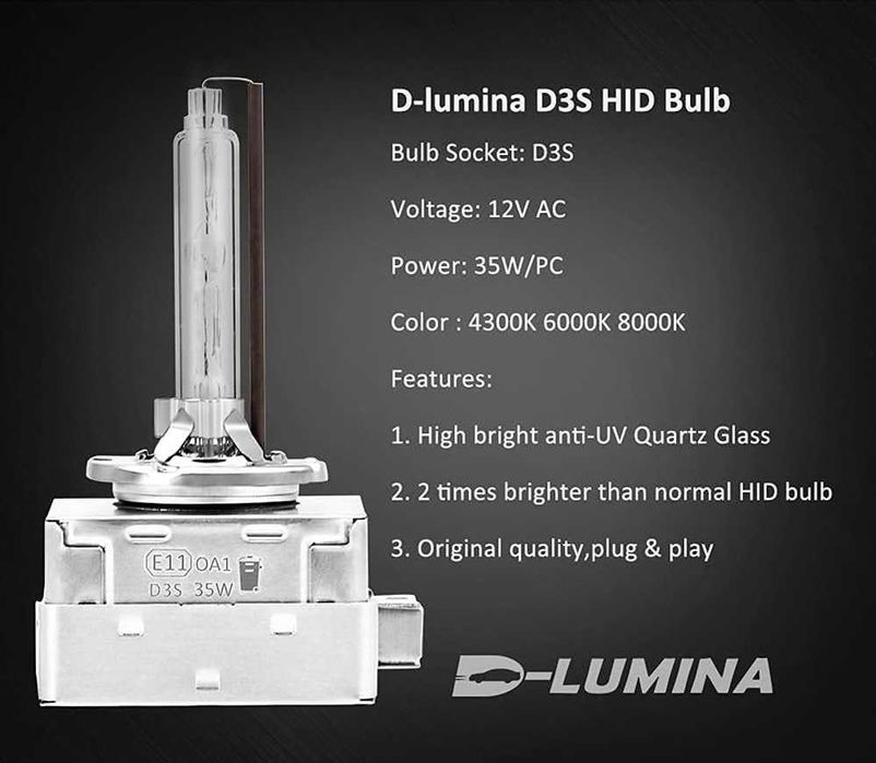 Комплект ксенонови Крушки - D1S, 12V, 35W - 4300К/6000К.