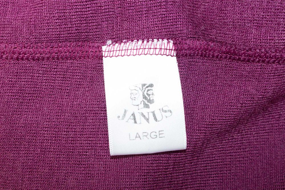 Janus блуза дамска от мериносна вълна лилава поло яка термо бельо L