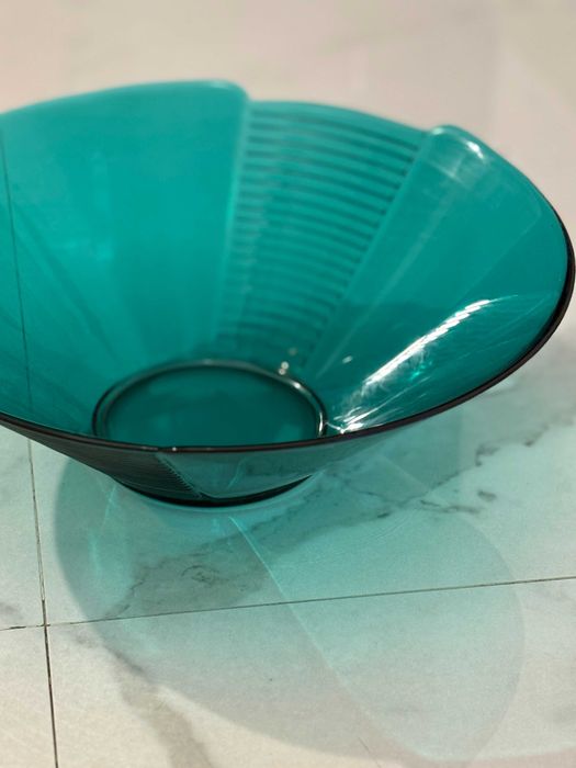 Bol mare turcoaz verde smarald stil Memphis design Italia anii 1980 stare ca nou