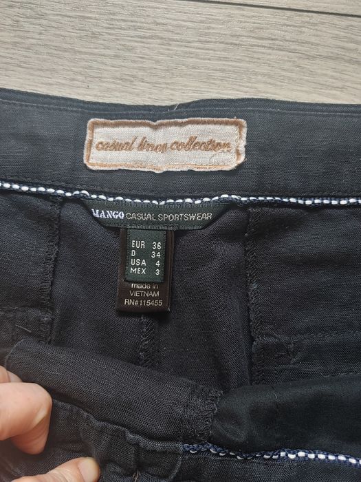 Pantaloni Mango din in