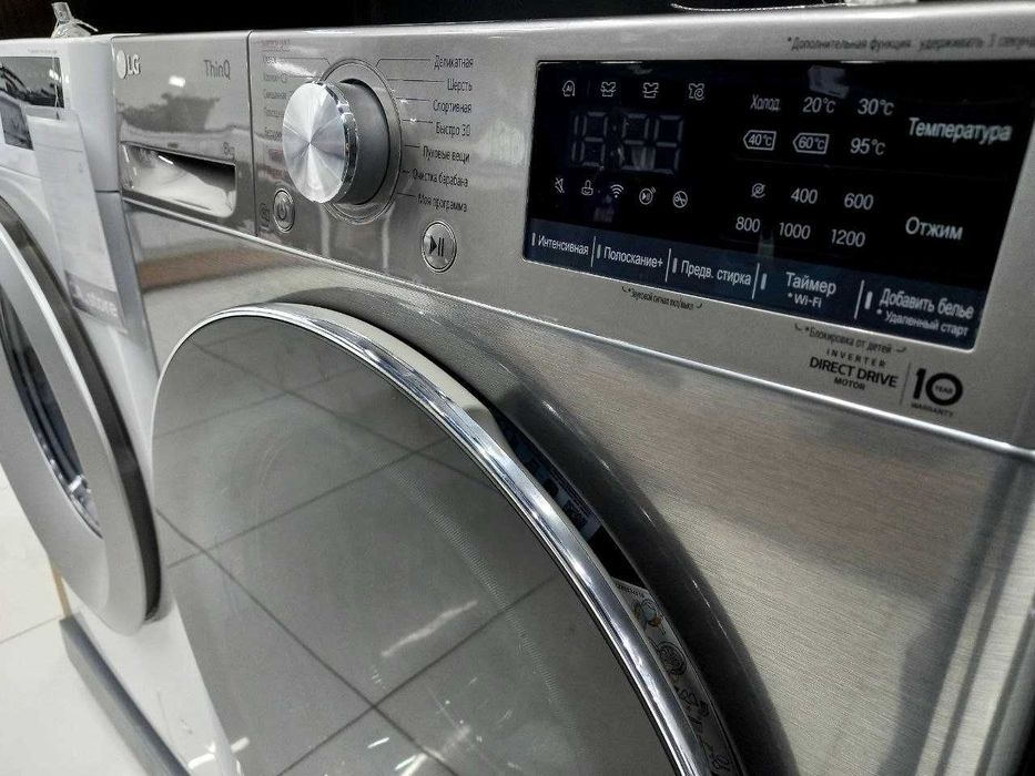 Стиральная машина LG (8кг) Inverter Direct Drive motor+Steam (ThihQ)