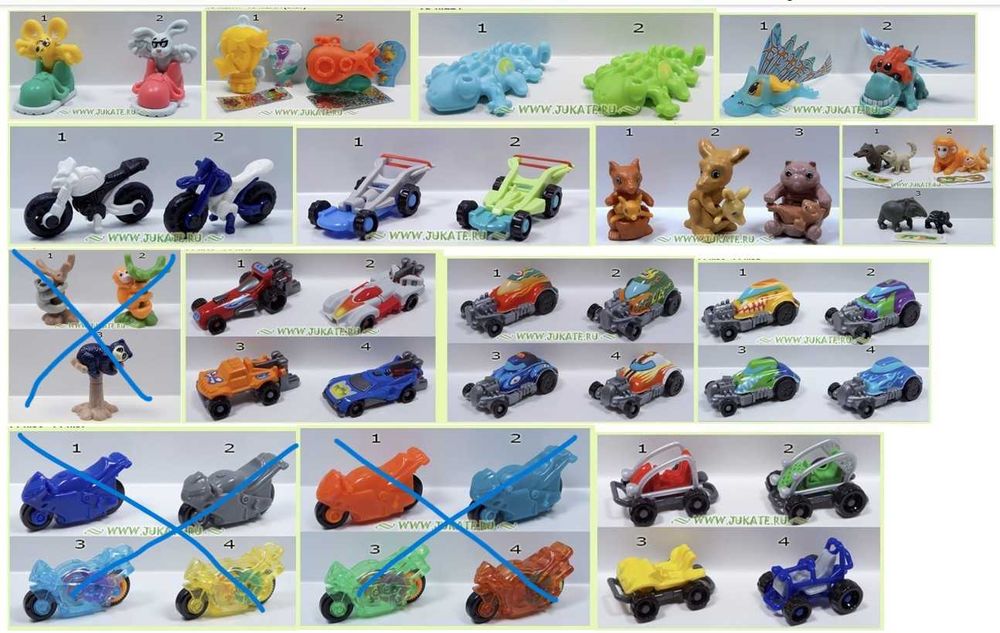 Играчки от яйца Киндер / Kinder