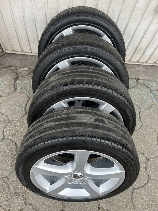 Jante aliaj 5x112mm, anvelope vara 225/45 R17 VW Golf 5/6/7/8 Touran Eos Jetta Caddy, Seat, Skoda, Audi A3