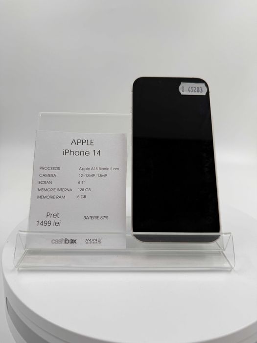 Apple iPhone 14 128 GB 87% baterie Garantie 24 luni CashBox