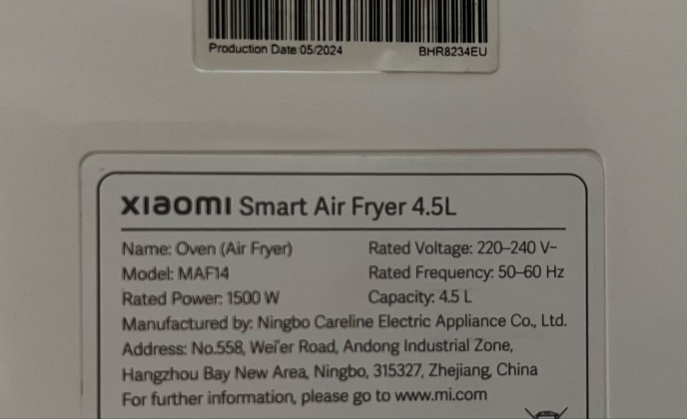 Air fryer Xiaomi