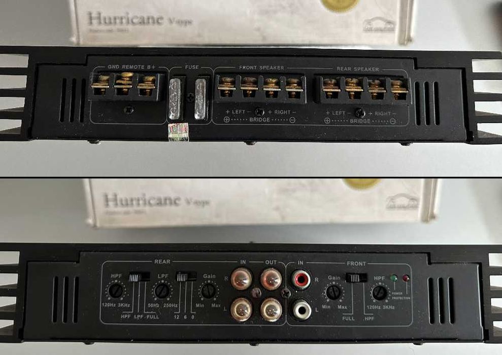 Statie amplificare MNC si difuzoare auto cu 3 cai