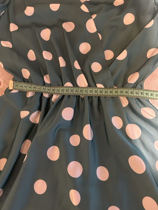 Rochie verde cu buline