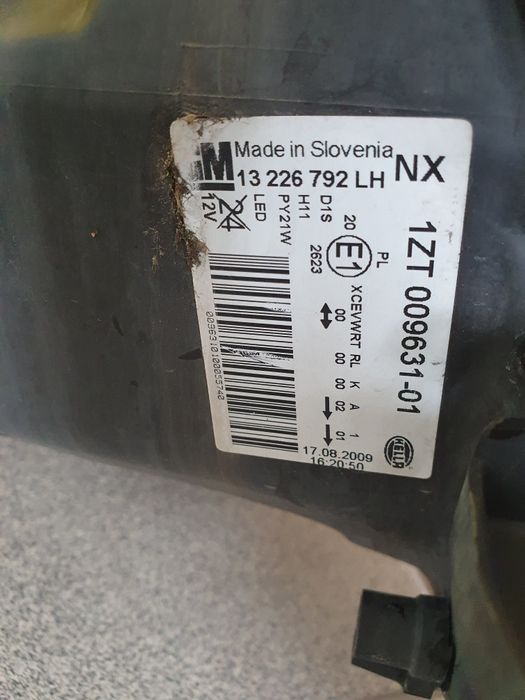 Far xenon stg/dr Opel insignia,bara față, capota, proiectoare ceata