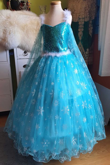 Rochie de printesa Elsa varsta 9 ani marimea 134 produs Nou