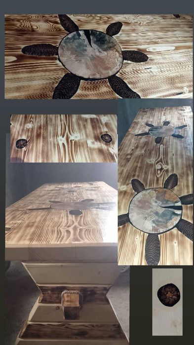 Masa de brad și rășină epoxidică