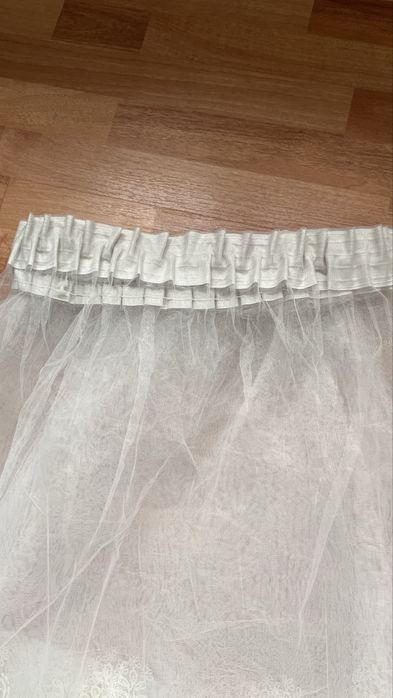 Тюль на шторной ленте готовая