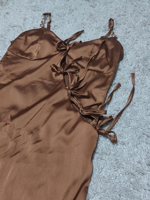 Rochie lungă din satin