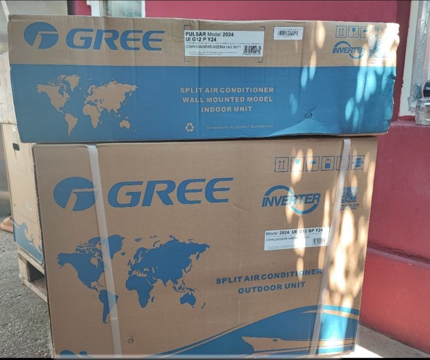 Aer conditionat Gree Pulsar GWH12AGBXB-K6DNA1A, 12000 BTU, A++/A+, Wi-Fi, Inverter, Cold Plasma+Kit instalare inclus, Alb