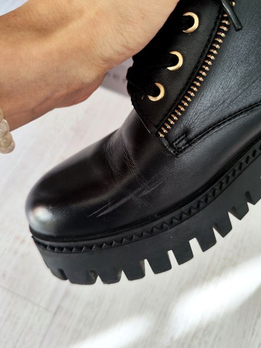 Дамски есенни Боти Sergio Bardi Черна естествена кожа 40 номер