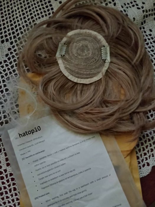 Semi peruca(topper de par cu acoperire naturala) și peruca par lung , bigudiuri (reduceri preț)