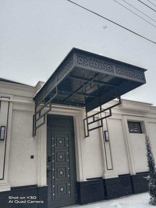 Изготовление навесов решёток ворот и перил на заказ