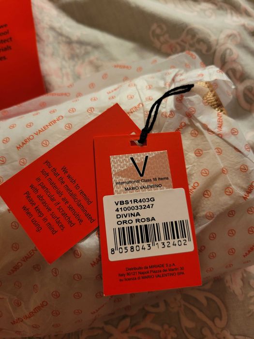 Дамска чанта VALENTINO - розова, чисто нова, оригинал, уникат!