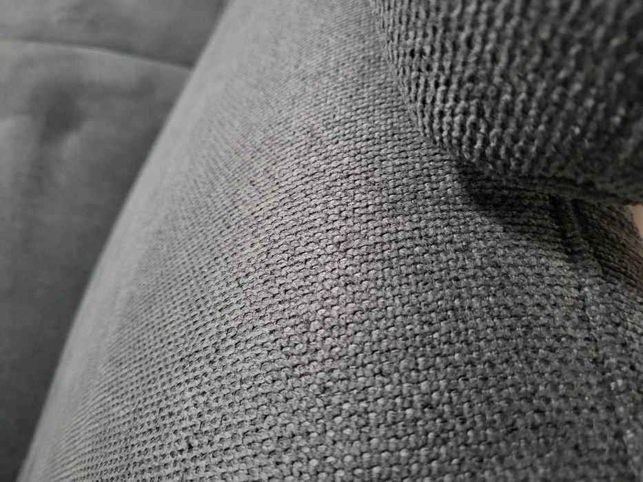 Тъмно сив комплект дивани от плат тройка и двойка "Dieter Knoll"