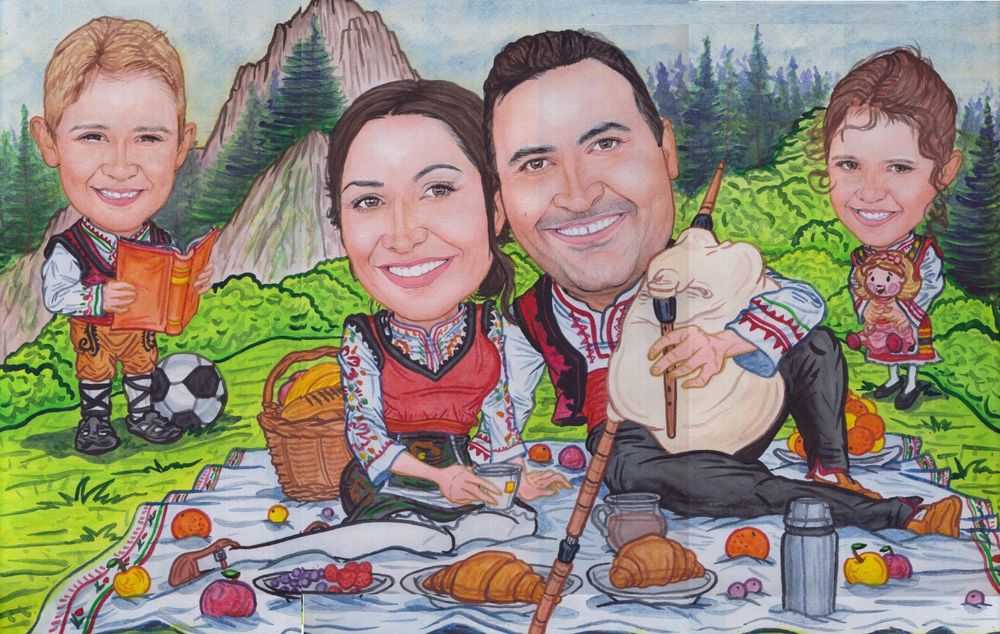 РЪЧНО рисуване на карикатури по снимка