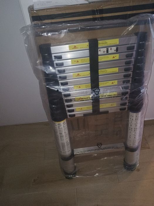 Scara Telescopica 3,8 m din Aluminiu Multifunctionala, Inaltime Regla