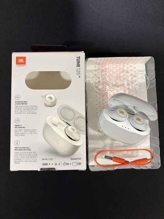 JBL Tune 125 TWS – бели, отлично състояние