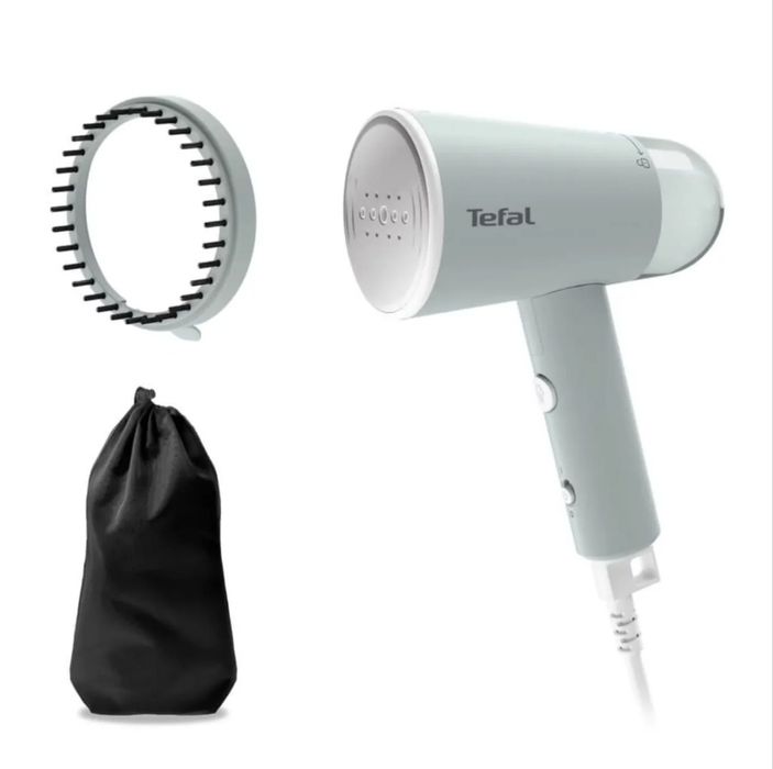 Преносима парна ютия Tefal Origin Travel DT1034E1, променлива пара 0-20 г/мин, резервоар 70 мл, 1200 W