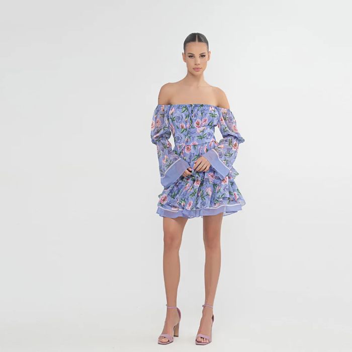 Елегантна рокля в синьо Junona